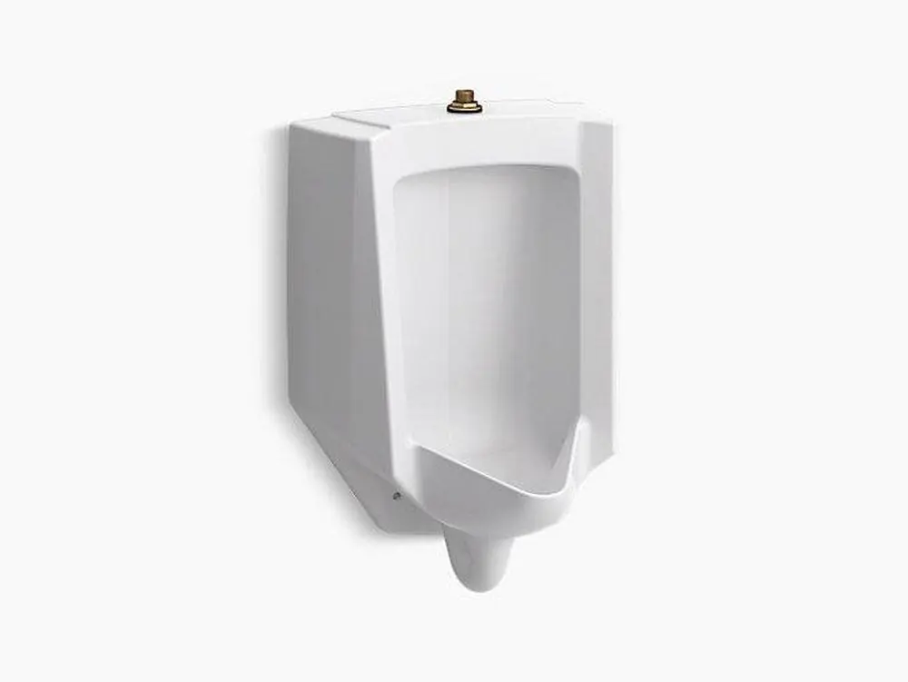Kohler 4991-ETSS-0 Bardon 1 gpf Wall Mount Vitreous China Antimicrobial Top Spud Urinal