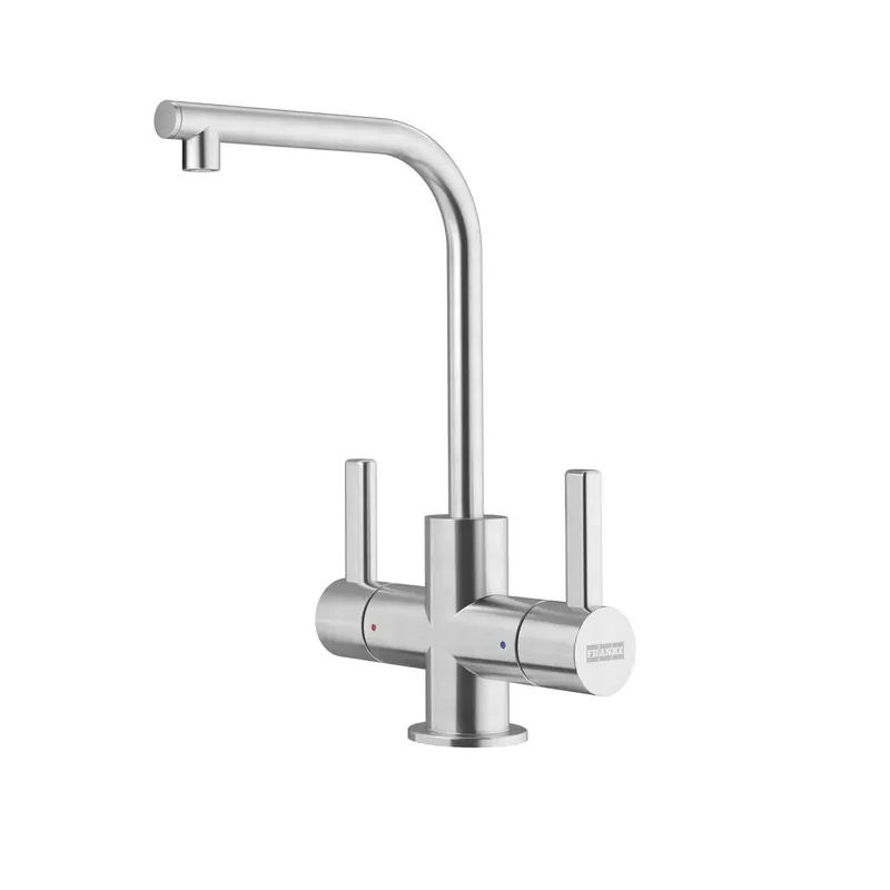 Franke UNL-HC-304 8.75-in Double Handle Hot and Cold Water Filtration Faucet in Stainless Steel