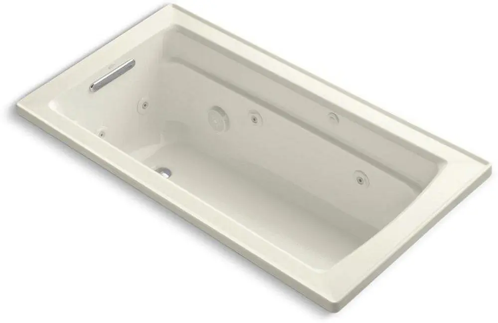 Kohler 1122-96 Archer 60 x 32 in. Whirlpool Drop-In Bathtub with Reversible Drain