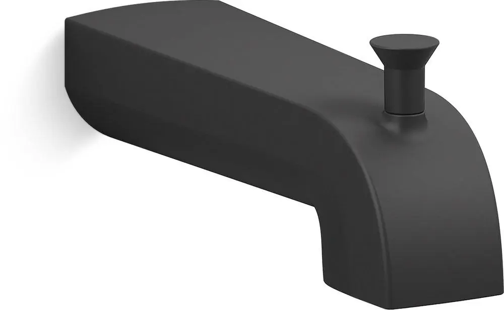 KOHLER 97089-BL Pitch Diverter Tub Spout in Matte Black
