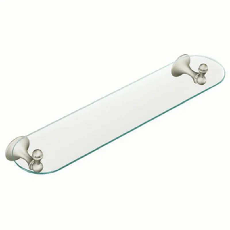 Moen DN7790BN Lounge 24 in. Glass Shelf Brushed Nickel