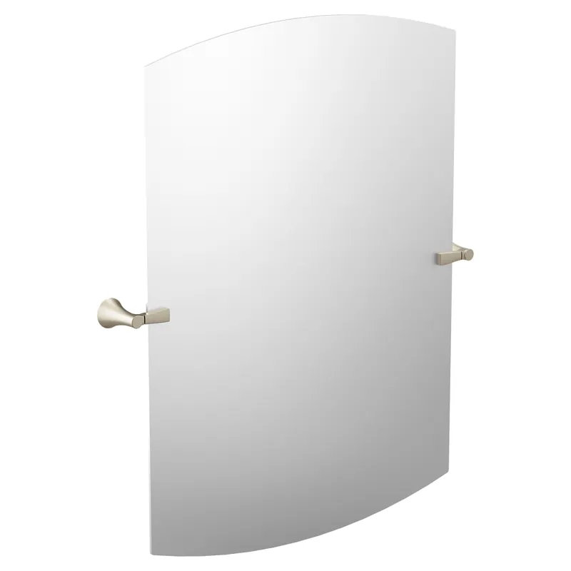Moen YB0392BN Flara 37.75 in. x 30.5 in. Frameless Pivoting Wall Mirror in Brushed Nickel