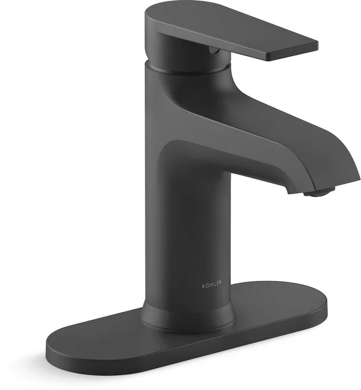 Kohler 97061-4-BL Hint Single Handle Monoblock Bathroom Sink Faucet in Matte Black