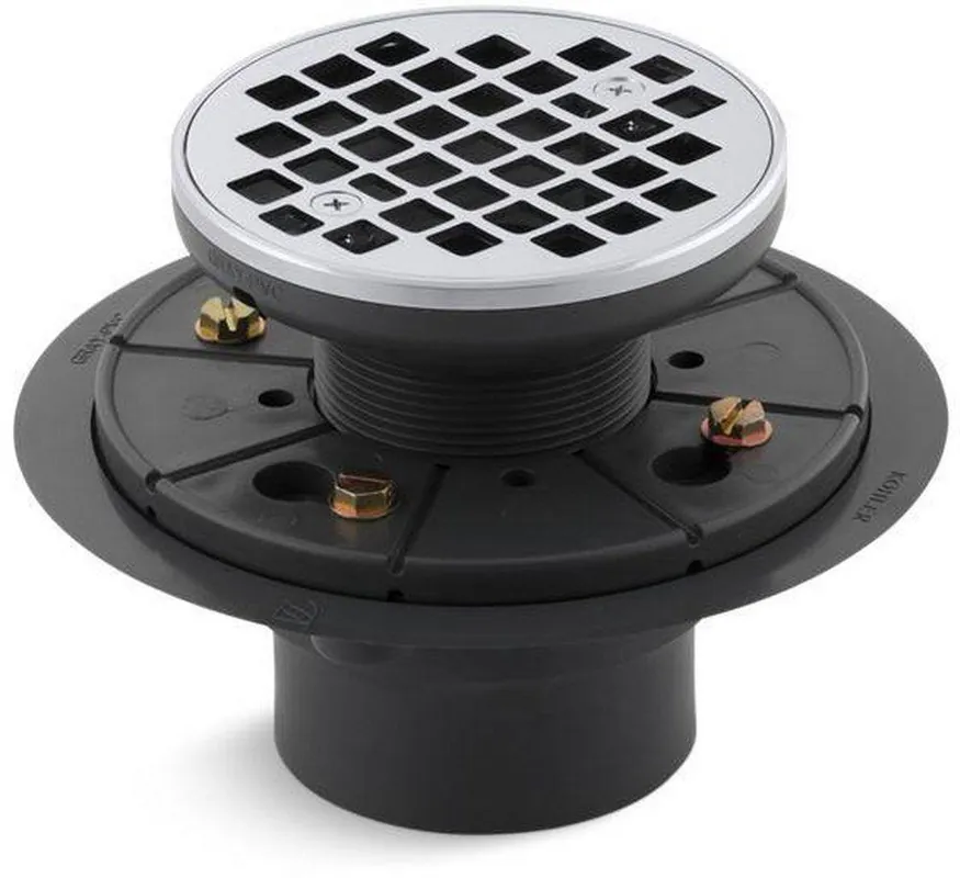 Kohler 9135-CP ClearFlo 3 in. Threaded Plastic Chrome Shower Drain