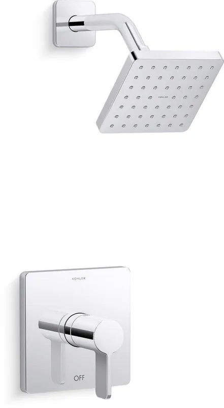 Kohler TS23503-4-CP Parallel One Handle Single Function Shower Faucet in Polished Chrome Trim Only