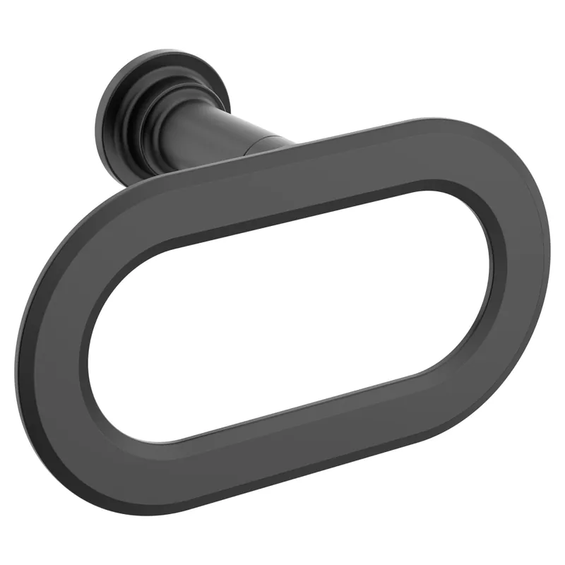 Moen YB1786BL Greenfield Matte Black Towel Ring