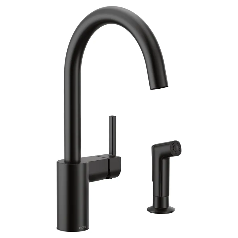 Moen 7165BL Align Matte Black One-Handle Kitchen Faucet