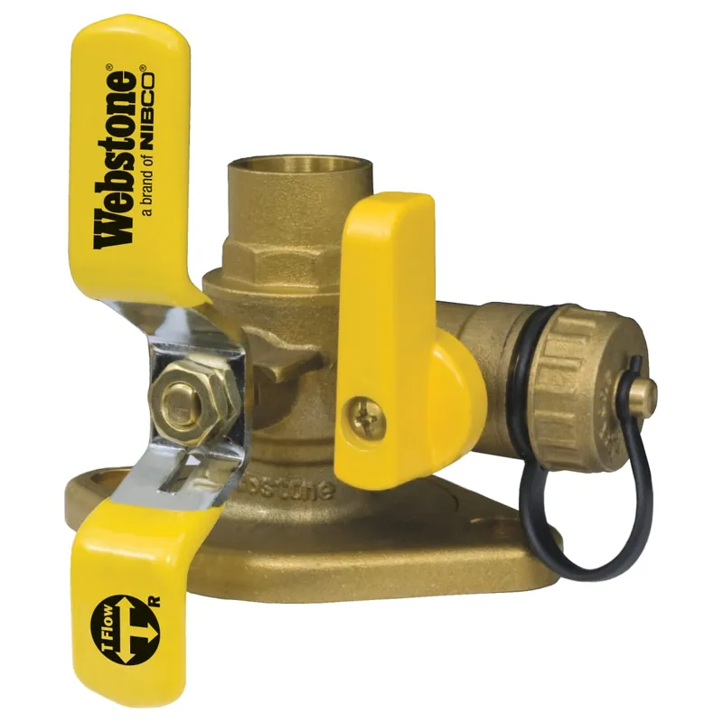 Webstone H-51415W 1-1/4 SWT x Rotating Flange Lead-Free Isolator w/ Rotating Flange & Multi-Function Drain