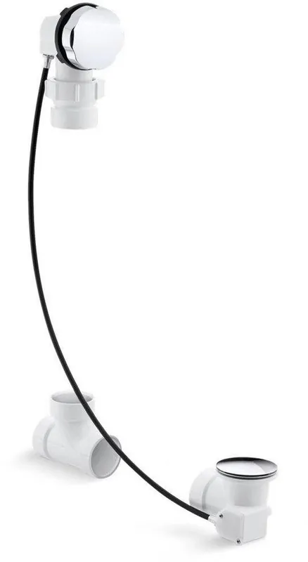 KOHLER 7214-CP ClearFlo 21 in. Metal Cable Drain in Polished Chrome
