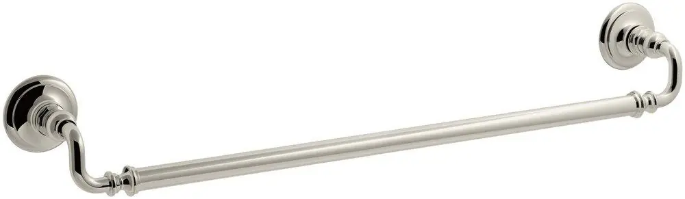 KOHLER 72568-SN Artifacts 24 in. Towel Bar in Vibrant Polished Nickel