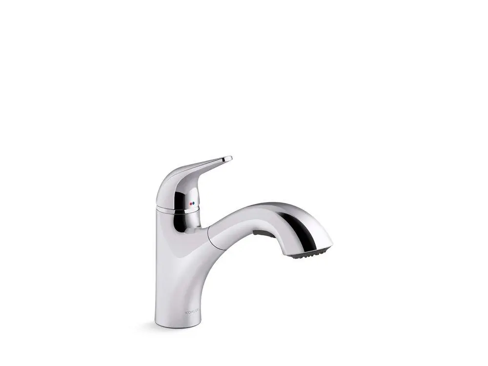Kohler 30612-CP Jolt Single Handle Pull Out Kitchen Faucet in Polished Chrome