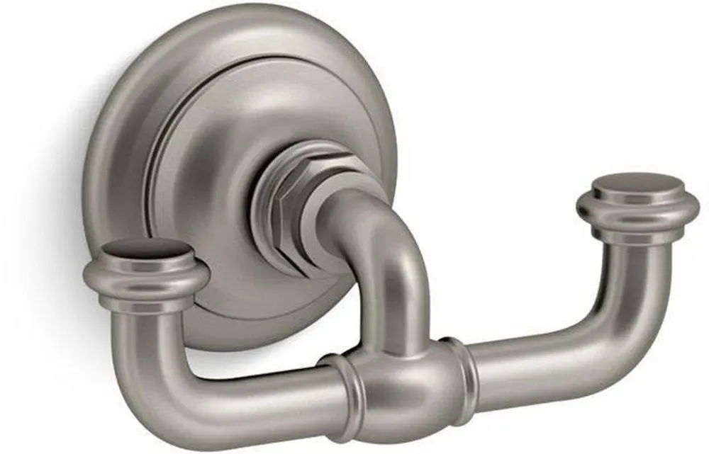 Kohler 72572-BN Artifacts Double Robe Hook in Vibrant Brushed Nickel