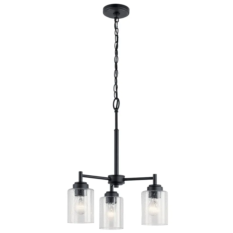 Kichler 44029BK Winslow Mini Chandelier 3-Light 120V