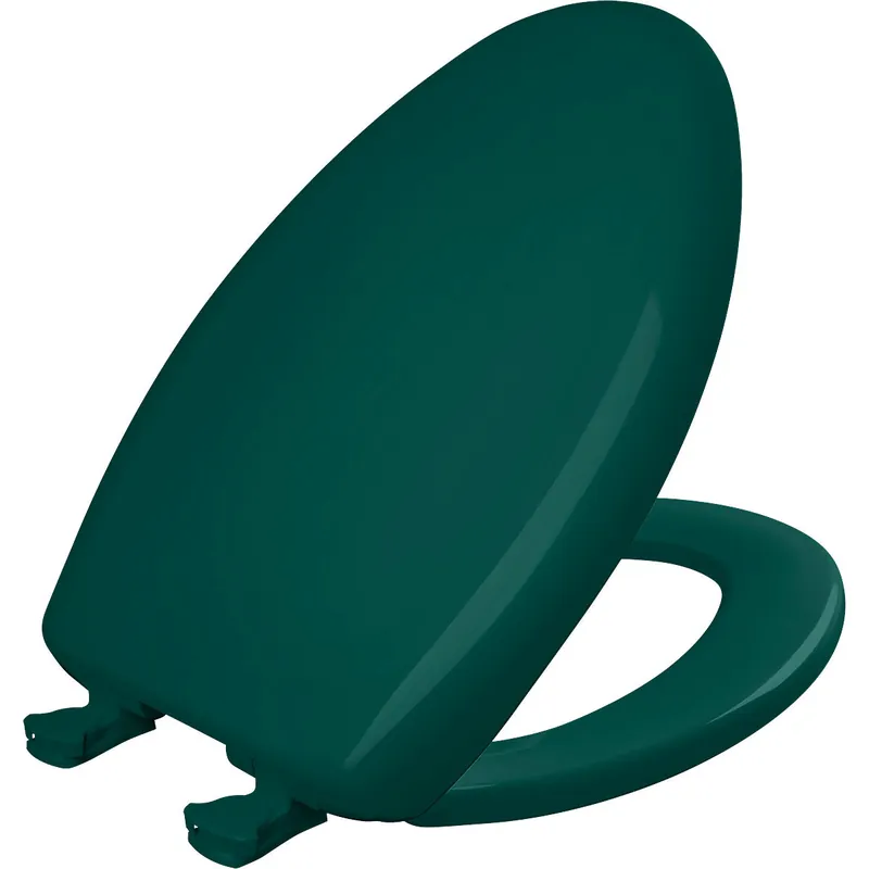 Bemis 1200SLOWT655 Whisper-Close Elongated Toilet Seat with Cover in Teal