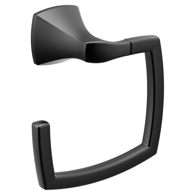 Moen YB5186BL Voss Matte Black Towel Ring