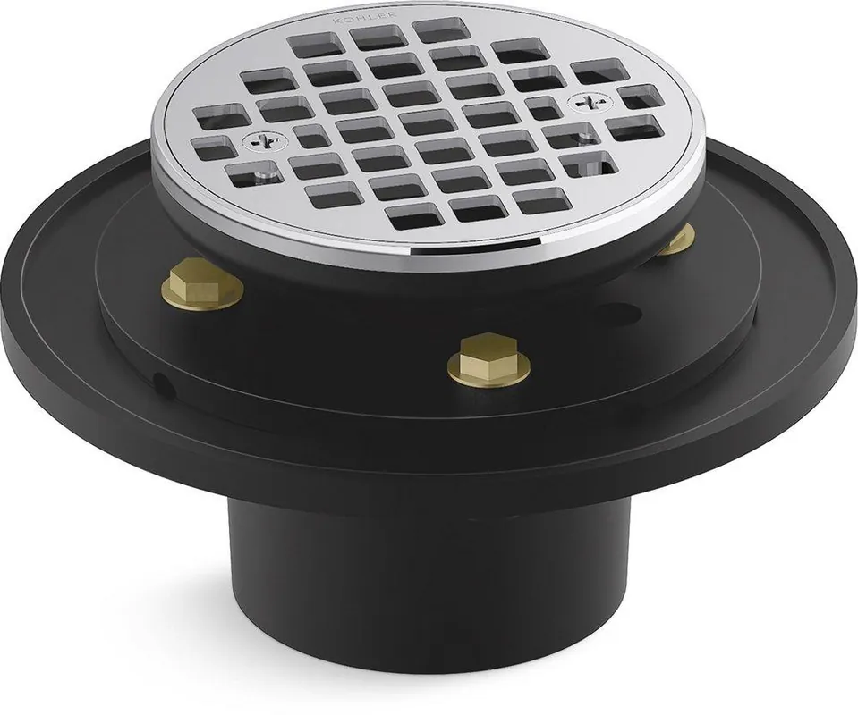 Kohler 22671-CP ClearFlo 2 - 3 in. Brass and Cast Iron Polished Chrome Shower Drain