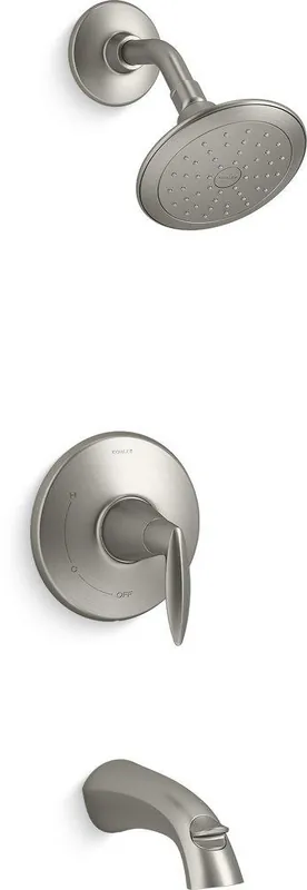 KOHLER TS45104-4G-BN Alteo One Handle Single Function Bathtub & Shower Faucet in Vibrant Brushed Nickel (Trim Only)