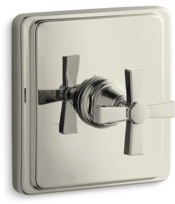 Kohler T13173-3A-SN Pinstripe Single Handle Thermostatic Valve Trim in Vibrant Polished Nickel