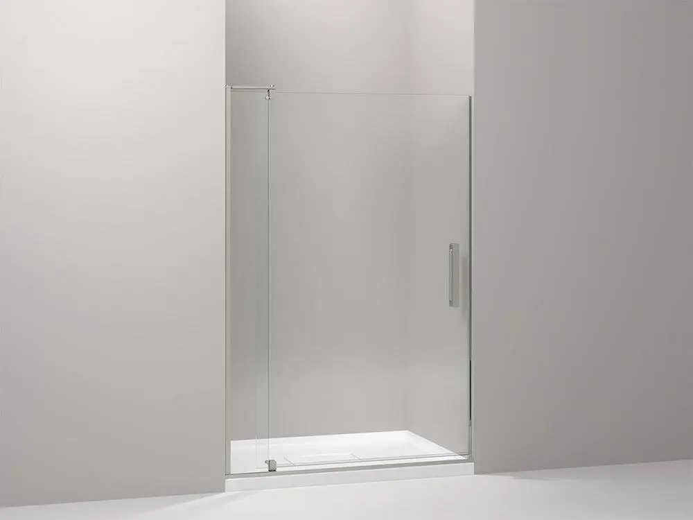 Kohler 707551-L-BNK Revel 48 in Pivot Shower Door with 5/16 in Crystal Clear Glass