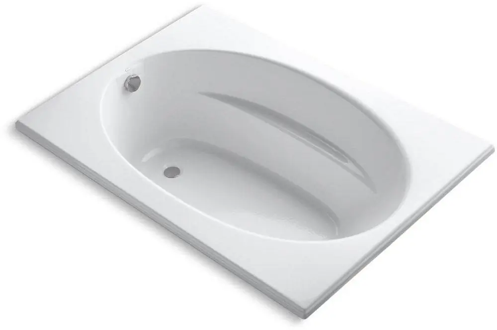 Kohler 1113-0 Windward 60 x 42 In. Soaker Drop-In Bathtub with Reversible Drain