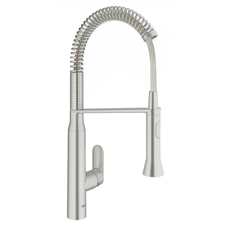 GROHE 31380DC0 K7 Single Handle Pull Out Kitchen Faucet in SuperSteel Infinity