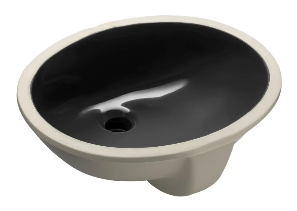 Kohler 2209-7 Caxton 17 x 14 in. Oval Undermount Bathroom Sink in Black Black