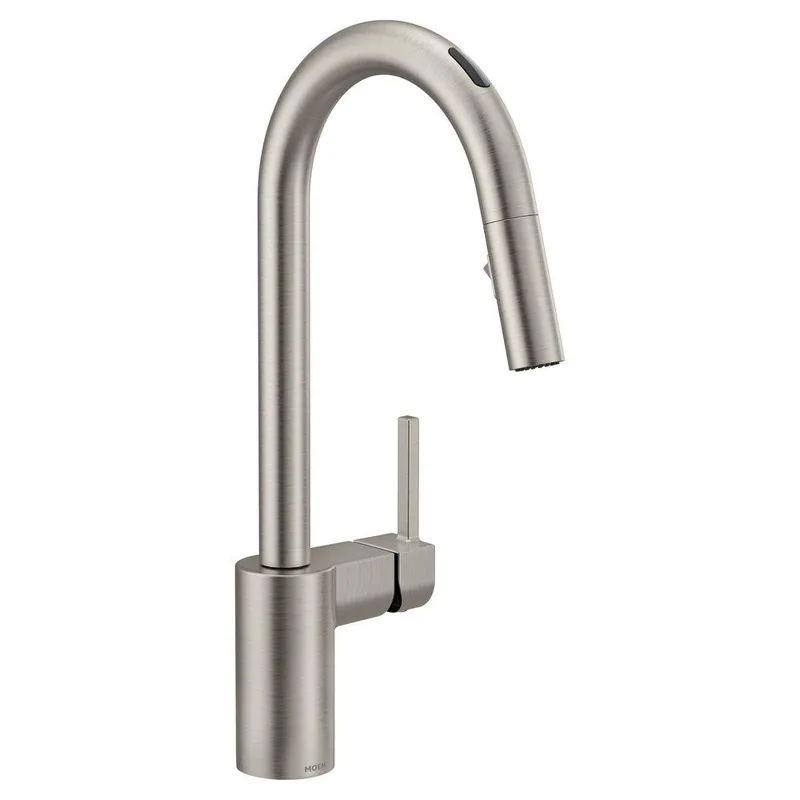 Moen 7565EVSRS Align Single Handle Pull Down Touchless Kitchen Faucet with Voice Activation in Spot Resist Stainless