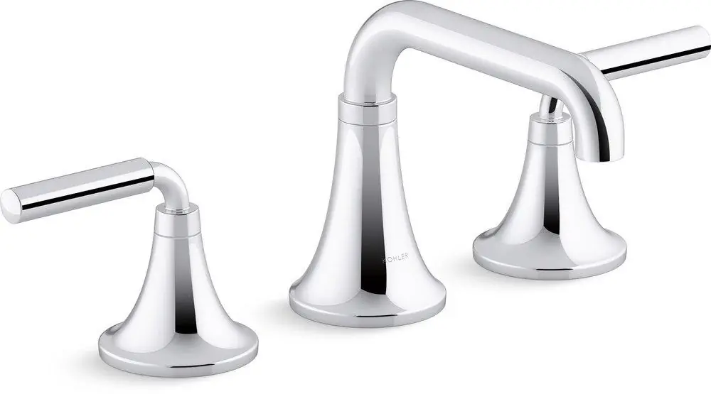 KOHLER 27416-4-CP Tone Two Handle Widespread Bathroom Sink Faucet in Polished Chrome