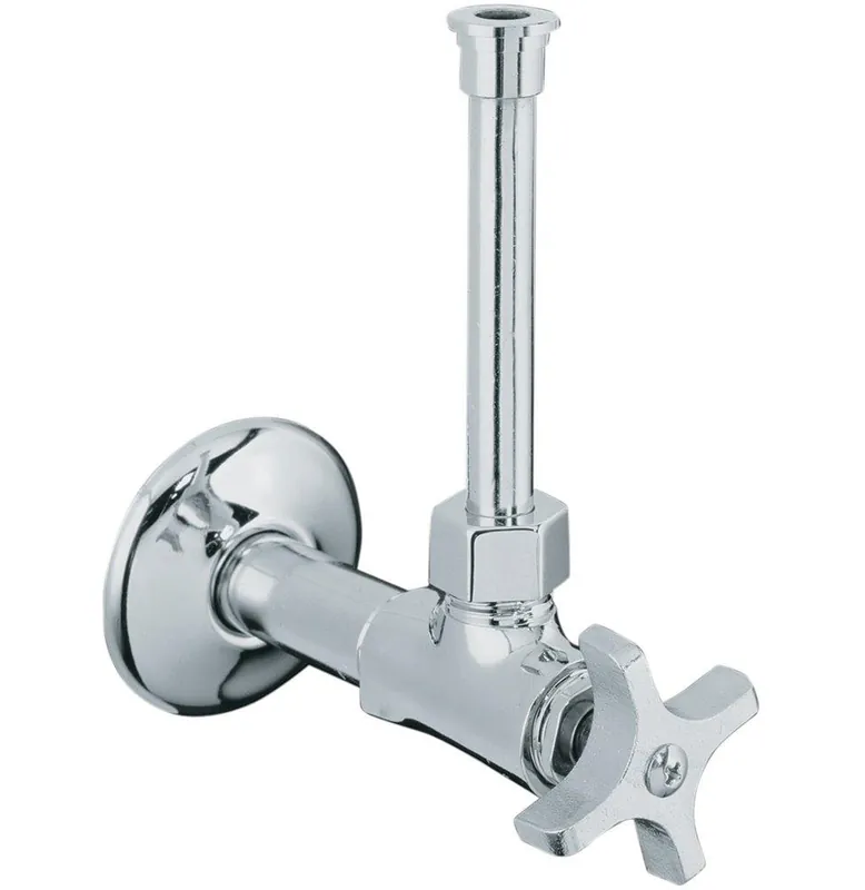 Kohler 7653-CP 1/2 in. NPT Four Arm Angle Supply Stop Valve