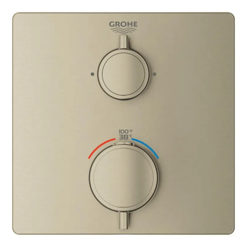 Grohe 24111EN0 Grohtherm Two Handle Thermostatic Valve Trim in Brushed Nickel
