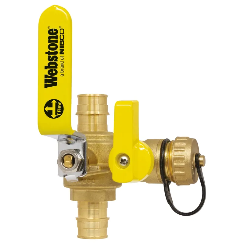 Webstone H-30615W 1-1/4 F1960 PEX Lead-Free Pro-Pal Ball Drain Full Port Forged Brass Ball Valve