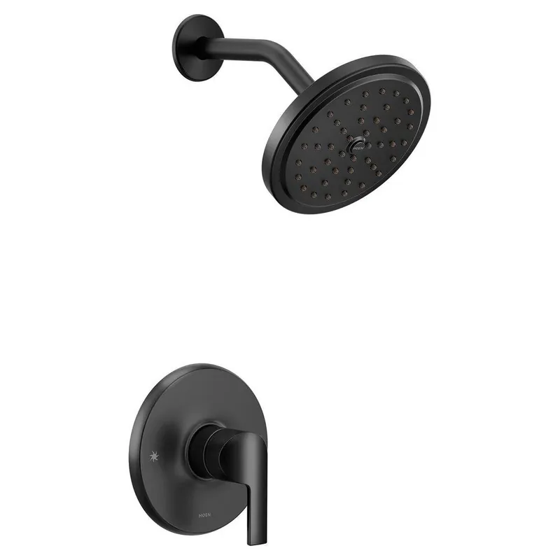 Moen UTS3202EPBL Doux One Handle Single Function Shower Faucet in Matte Black (Trim Only)