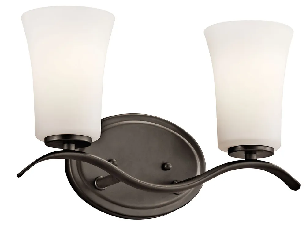 Kichler 45375OZ Armida Bath 2 Light 100W Wall Mt Bath 2 Arm