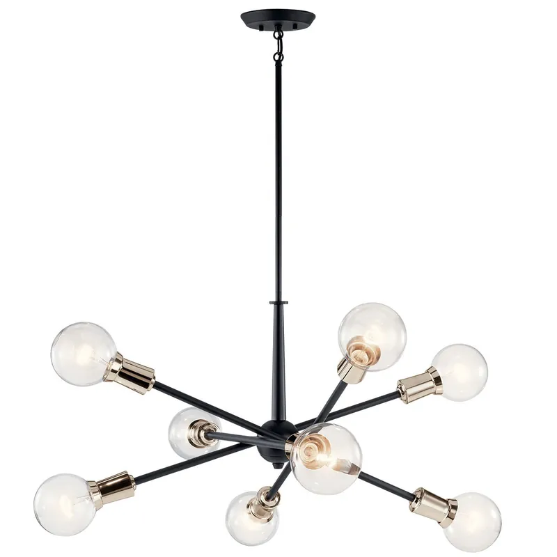 Kichler 43118BK The Armstrong 26in 8 light chandelier