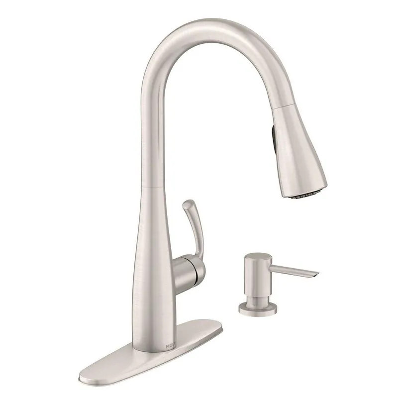Moen 87014SRS Essie Single Handle Pull Down Kitchen Faucet in Spot Resist Stainless