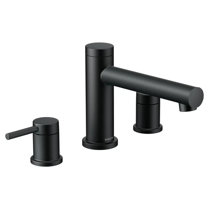 Moen T393BL Align Two Handle Roman Tub Faucet in Matte Black (Trim Only)