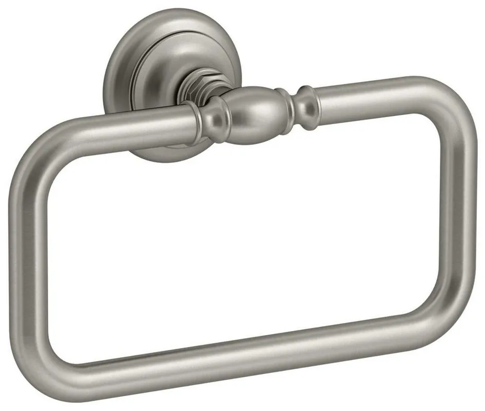 Kohler 72571-BN Artifacts Rectangular Closed Towel Ring in Vibrant Brushed Nickel