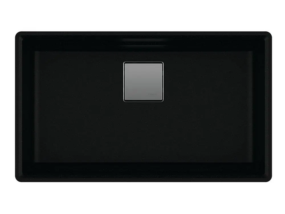 Franke PKG11031ONY Peak 32 x 18-3/4 in. Granite Composite Single Bowl Undermount Kitchen Sink in Onyx