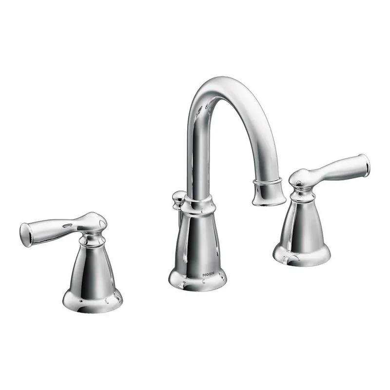 Moen WS84924 Banbury Two Handle Widespread Bathroom Sink Faucet in Chrome