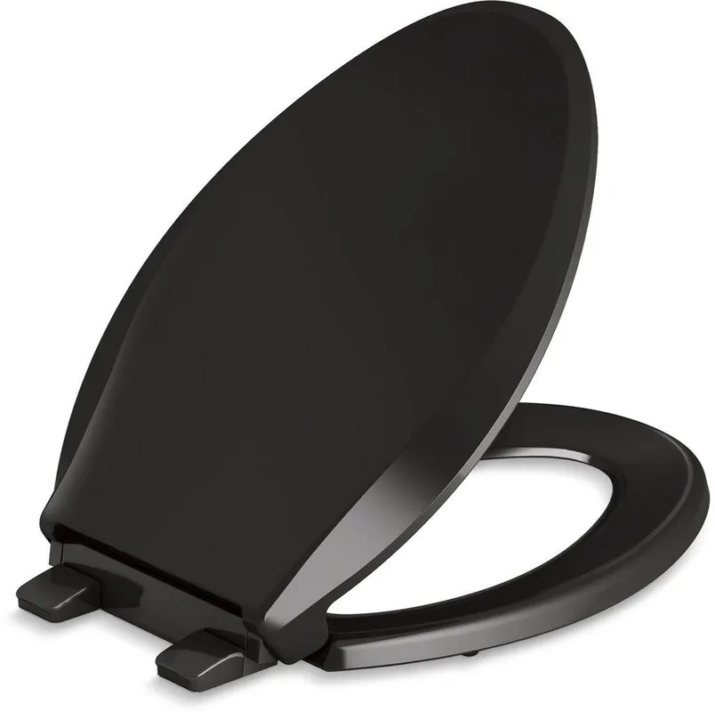 Kohler 4636-RL-7 Cachet Elongated Closed Front Toilet Seat with Cover in Black Black