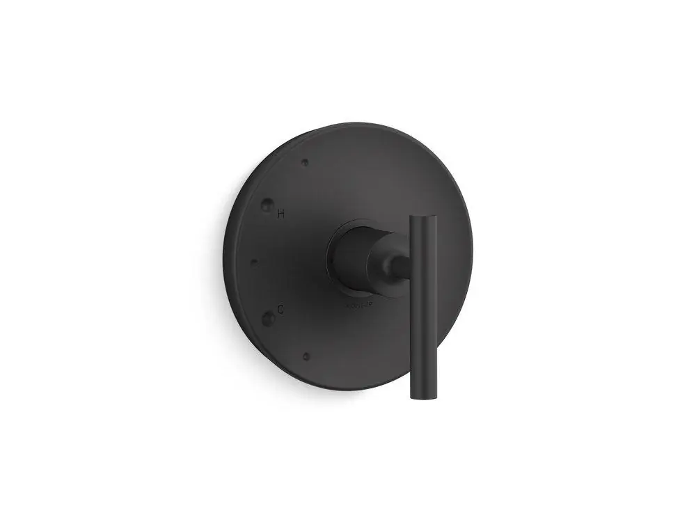 Kohler TS14423-4-BL Purist Single Handle Pressure Balancing Valve Trim in Matte Black