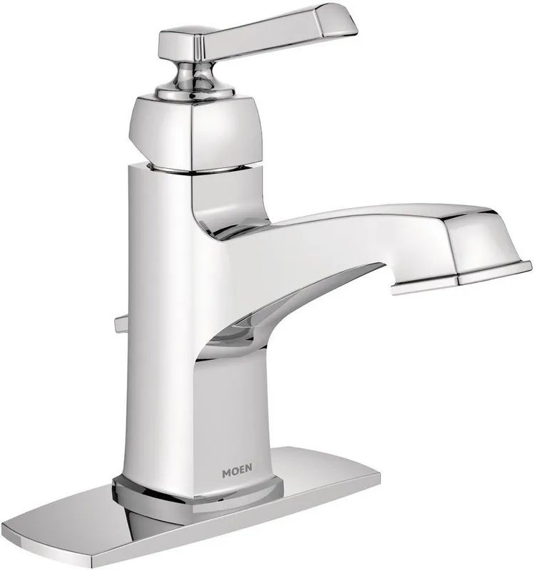 Moen 6200 Boardwalk Single Handle Centerset Bathroom Sink Faucet in Chrome