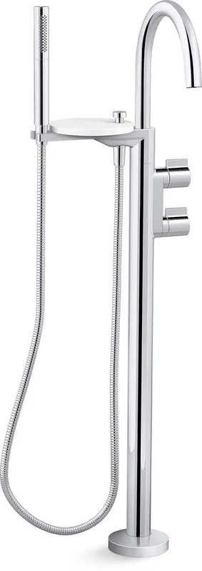 KOHLER T77984-4-CP Components Two Handle Knob Floor Mount Filler (Trim Only)