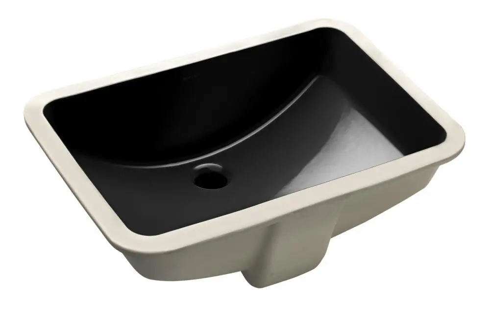 Kohler 2214-7 Ladena 20-7/8 x 14-3/8 in. Rectangular Undermount Bathroom Sink in Black Black