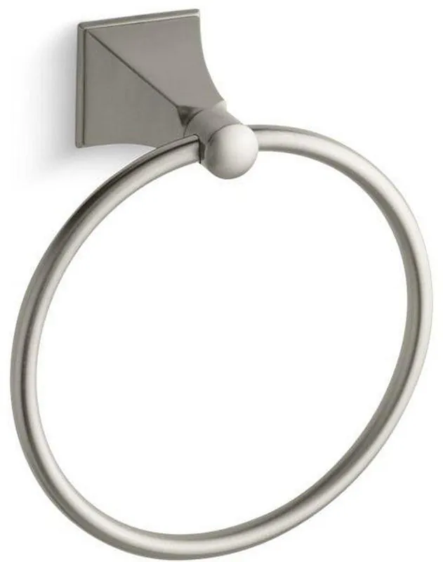 Kohler 487-BN Memoirs Round Closed Towel Ring in Vibrant Brushed Nickel