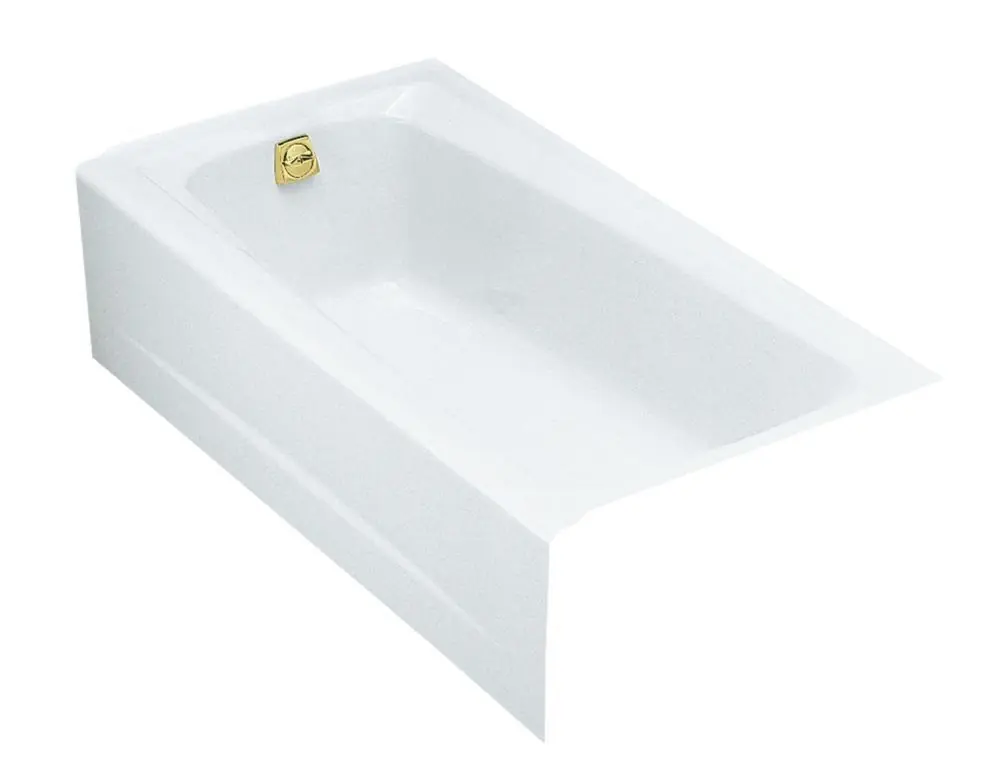 Kohler 505-0 Mendota 60 in. x 32 in. Soaker Alcove Bathtub with Left Drain in White