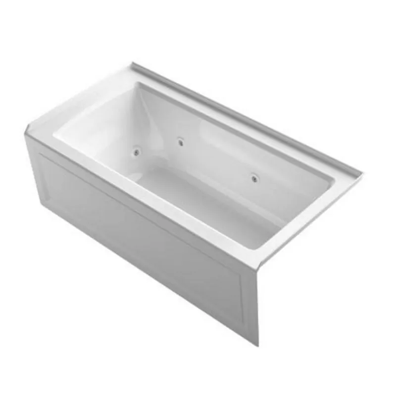 Kohler 1947-HRA-0 Archer 60 in. x 30 in. Whirlpool Alcove Bathtub with Right Drain in White