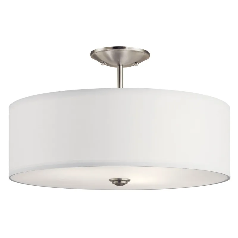 Kichler 43692NI Shailene 18in 3 Light Round Semi Flush