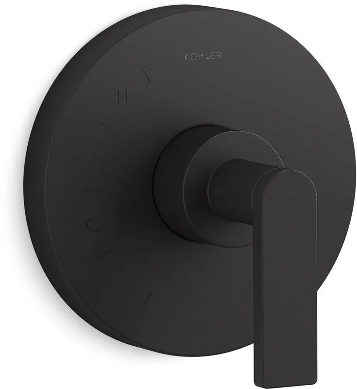 KOHLER TS73115-4-BL Composed Single Handle Pressure Balancing Valve Trim in Matte Black