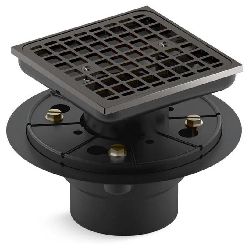 Kohler 9136-TT ClearFlo 3 in. Threaded Plastic Chrome Shower Drain